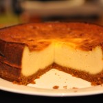 8 Cut baked cheesecake