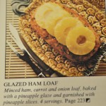 Pineapple ham sitting on fake pineapple